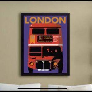 Framed vintage-style travel print: London
